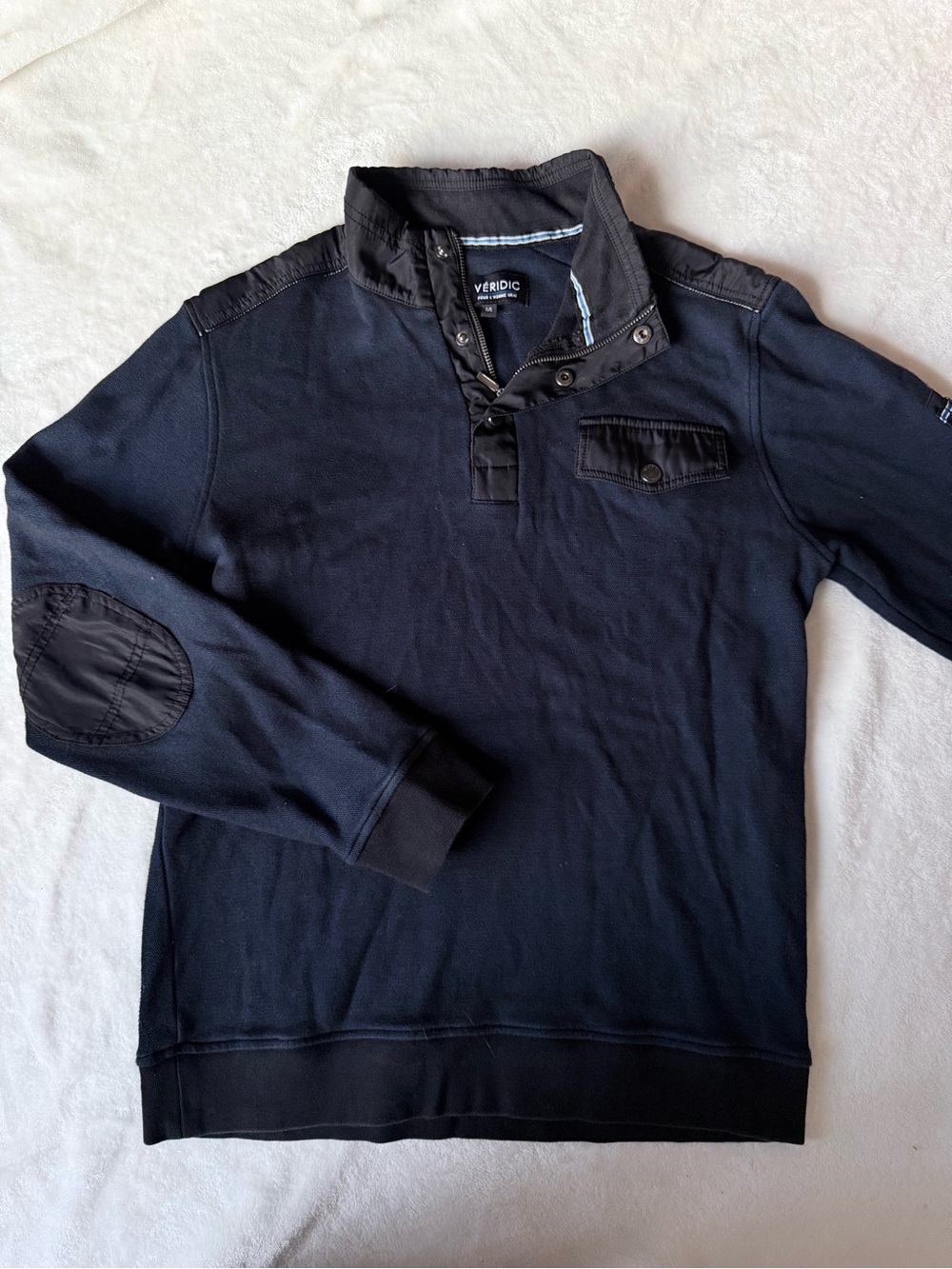 Men's Black Zip-Up Sweater Jacket